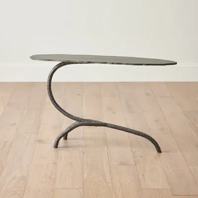 Studio A Home Forest Blossom Iron Top End Table In Natural