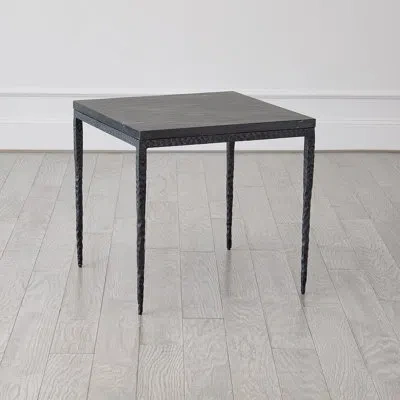 Studio A Home Forrester Marble Top End Table In Black