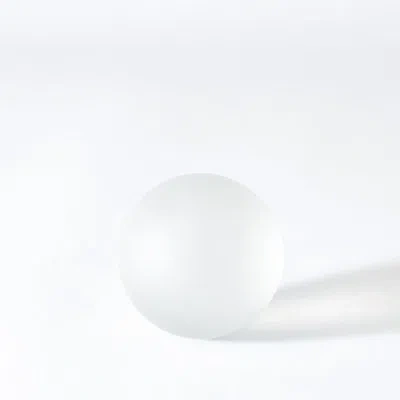 Studio A Home Frosted Crystal Sphere In White