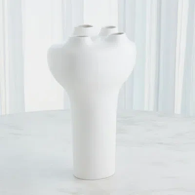 Studio A Home Geyser 18.5" H Handmade Earthenware Table Vase In White