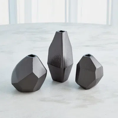 Studio A Home Handmade Aluminum Table Vase In Black
