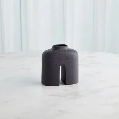 Studio A Home Handmade Earthenware Table Vase In Black