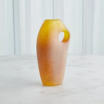 Studio A Home Handmade Glass Table Vase In Yellow;orange