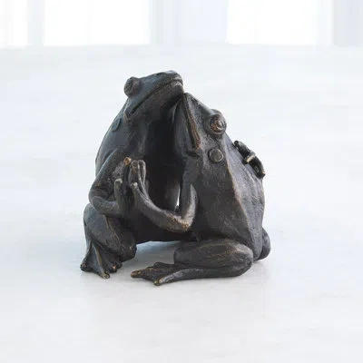 Studio A Home Hugging Frog Sculpture-bronze In Black;brown
