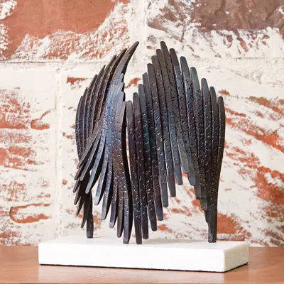 Studio A Home Icarus 12 3/4" High Torched Iron Tabletop Sculpture