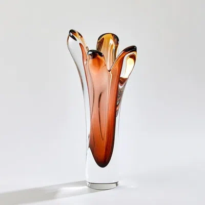 Studio A Home Iris Vase-dark Amber-sm