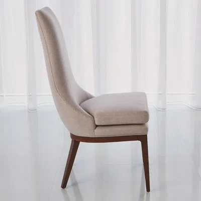 Studio A Home Isabella Dining Chair-candid Fleece In Walnut