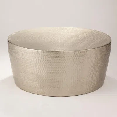 Studio A Home Izmir Hammered Cocktail Table In Nickel
