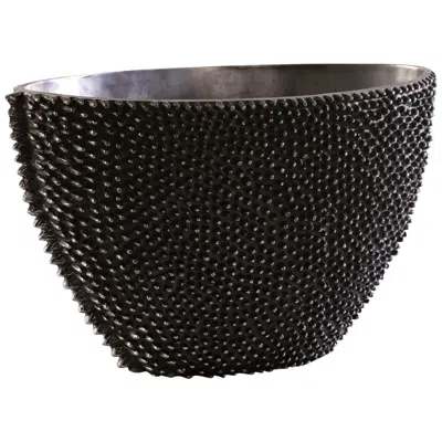 Studio A Home Jack Oval Black 19" Wide Aluminum Metal Decorative Modern Bowl