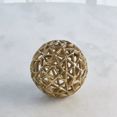 Studio A Home Jali Ball-antique Brass-sm