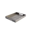 Studio A Home Kokoro Etched Rectangular Tray-nickel-lg In Gray