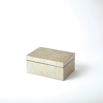 Studio A Home Leaf Box In Champagne Silver