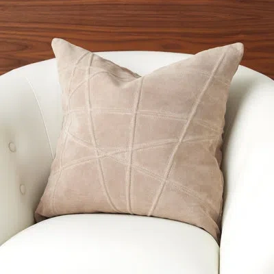 Studio A Home Leather Reversible Throw Pillow In Gray
