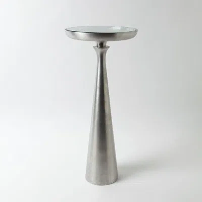 Studio A Home Minaret Accent Table-lg In Satin Nickel
