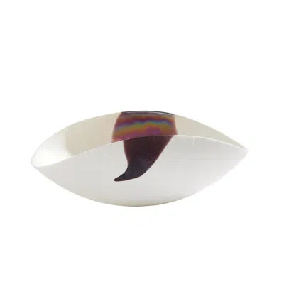 Studio A Home Mirabelle Bowl-ivory/plum-lg In Black;white;purple