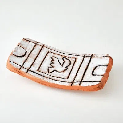Studio A Home Paradise Platter-bird In White;orange