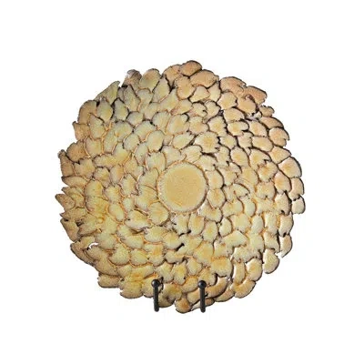 Studio A Home Petaled Pedestal Plate-natural In Brown