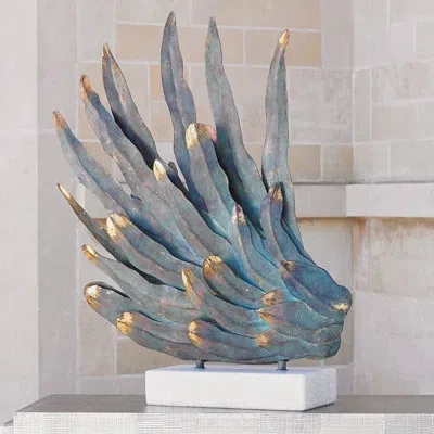 Studio A Home Phoenix Wing In Blue;gold
