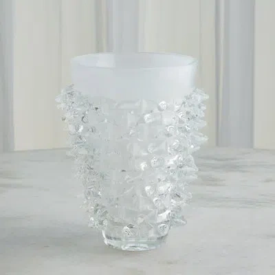 Studio A Home Porcupine 9.5" W Handmade Glass Table Vase In Clear