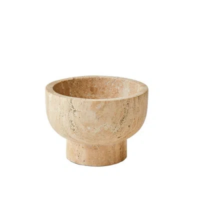 Studio A Home Priory Bowl-travertine In Beige