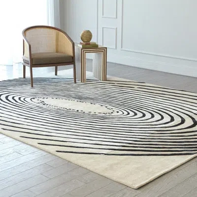 Studio A Home Rectangle Area Rug In Black