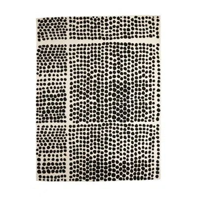 Studio A Home Rectangle Wool Area Rug In Black