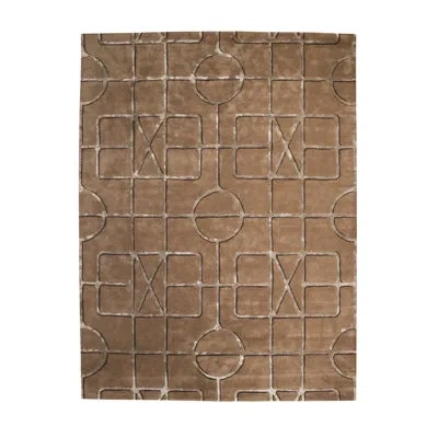 Studio A Home Rectangle Wool Area Rug In Brown