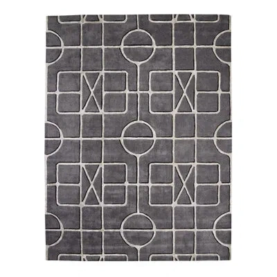 Studio A Home Rectangle Wool Area Rug In Gray