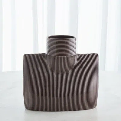 Studio A Home Ribbed Collar Vase-plum-sm