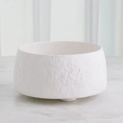 Studio A Home Rubble 13.5" W Handmade Ceramic Decorative Urns & Jars In White