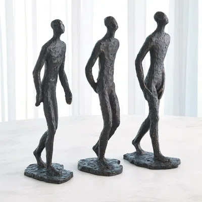 Studio A Home S/3 Pondering Sculptures-bronze In Brown