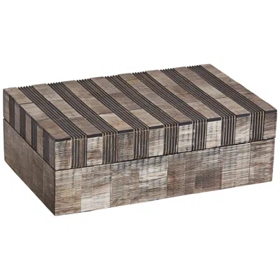Studio A Home Sienna 10 1/2" Wide Striped Buffalo Horn Decorative Box