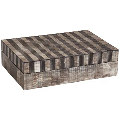 Studio A Home Sienna 13 1/2" Wide Striped Buffalo Horn Decorative Box