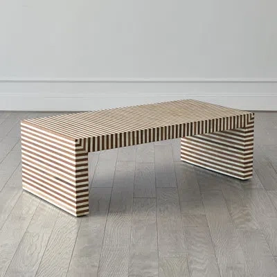 Studio A Home Sienna Coffee Table-walnut/bone In Brown;beige