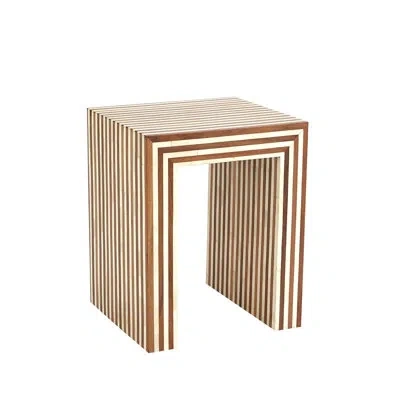 Studio A Home Sienna Nesting End Table-walnut/bone-sm In Brown;beige