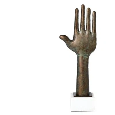Studio A Home Spirit Hand In Verdigris,white
