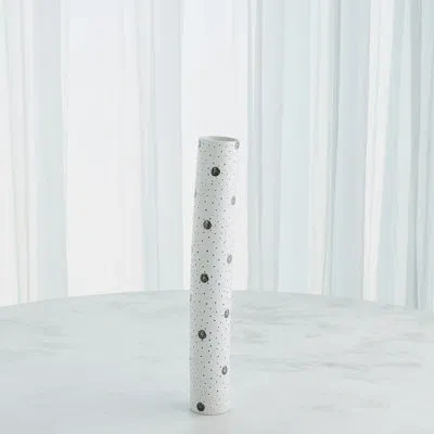 Studio A Home Spotted Tube Handmade Porcelain Table Vase In Black,white
