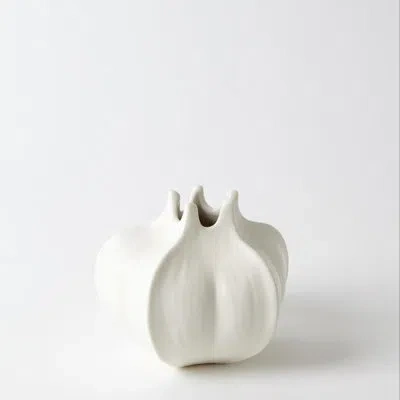 Studio A Home Star Fruit Vase In Matte White