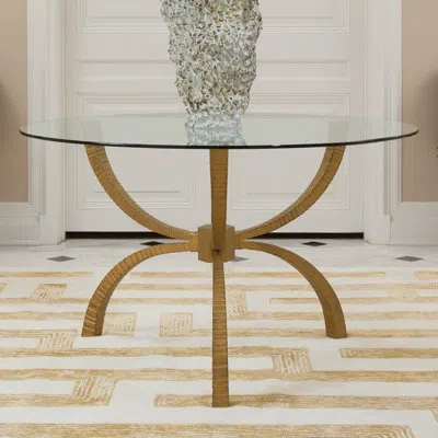 Studio A Home Teton Rectangular Table-gold In Clear