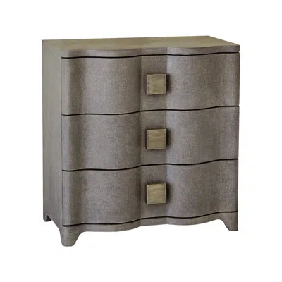 Studio A Home Toile Linen Bedside Chest In Gray