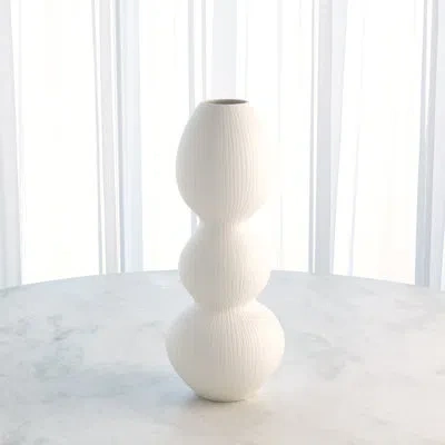 Studio A Home Torch Vase-sm In Matte White