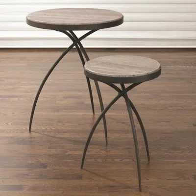 Studio A Home Tripod Table W/grey Marble Top-sm In Beige
