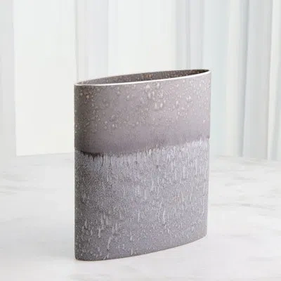 Studio A Home Tuba Handmade Ceramic Table Vase In Gray,silver