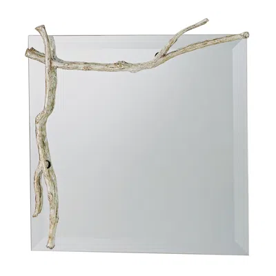 Studio A Home Twig Silver Leaf 17" Square Wall Mirror