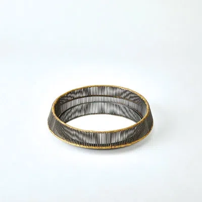 Studio A Home Whipped Wire Tray/mirror-lg In Black;brass