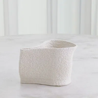 Studio A Home Windy Handmade Ceramic Table Vase In Matte White