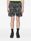 Studio Alch Logo-motif Panelled Track Shorts In Black