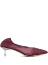 Studio Amelia 50mm Kitten-heel Mesh Pumps In Red