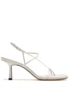 Studio Amelia 70mm Cross Front Leather Sandals In Nude