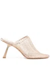 Studio Amelia 80mm Dolly Mesh Mules In Neutrals